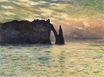 Claude Monet - The Manneport, Cliff at Etretat, Sunset 1883