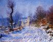Claude Monet - Road to Giverny in Winter 1885
