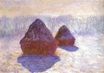 Claude Monet - Grainstacks, White Frost Effect 1891