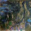 Claude Monet - Water Lilies, Reflections of Weeping Willows (left half) 1919