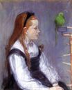 Berthe Morisot - Young Girl with a Parrot 1873