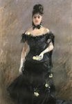 Berthe Morisot - Woman in Black. Before the Theater 1875