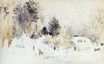 Berthe Morisot - Snowy Landscape. Frost 1880
