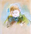 Berthe Morisot - Girl Writing. Julie Manet 1883