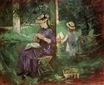 Berthe Morisot - Woman and Child in a Garden 1884