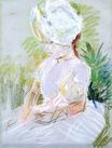 Berthe Morisot - Little Girl in a White Sun Bonnet 1885