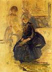 Berthe Morisot - Self Portrait with Julie, study 1887