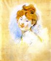 Berthe Morisot - Head of a Red-Haired Girl 1888