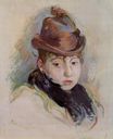 Berthe Morisot - Young Woman in a Hat. Henriette Patte 1891