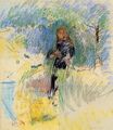 Berthe Morisot - Young Woman Holding a Dog in Her Arms 1892