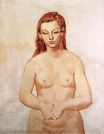 Nude with her hands pressed to each other 1906