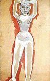 Female nude with her arms raised 1907
