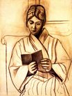 Woman reading. Olga 1920