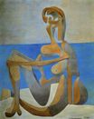 Seated bather on the beach 1929