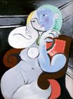 Female nude sitting in red armchair 1932