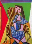 Woman in striped armchair 1941