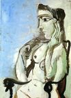Female nude sitting in the armchair 1964