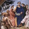 Raphael - The Parnassus, detail of Homer, Dante and Virgil, in the Stanze della Segnatura 1510-1511