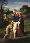 Raphael - The Holy Father Meeting the Infant Saint John the Baptist. The Madonna del Passeggio 1516