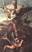 Raphael - St. Michael Overwhelming the Demon 1518