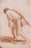 Rembrandt van Rijn - Man Pulling a Rope 1627-1628