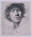 Rembrandt van Rijn - Self Portrait with a Cap, openmouthed 1630