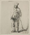 Rembrandt van Rijn - A Ragged Peasant with his Hands Behind Him 1630