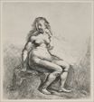 Rembrandt van Rijn - A Naked Woman Sitting on a Mound 1631