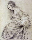 Rembrandt van Rijn - Female nude seated, Suzanne 1634