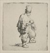 Rembrandt van Rijn - A Polander Walking Towards the Right 1635