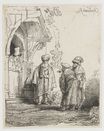 Rembrandt van Rijn - Three oriental figures. Jacob and Laban 1641