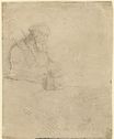 Rembrandt van Rijn - Old man in meditation, leaning on a book 1645