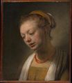 Rembrandt van Rijn - Young Woman with a Red Necklace. Style of Rembrandt 1645