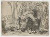 Rembrandt van Rijn - The monk in the cornfield 1646