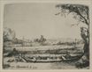 Rembrandt van Rijn - Landscape with a Canal and Large Boat 1650