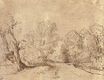 Rembrandt van Rijn - A Wooded Road 1650