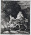 Rembrandt van Rijn - The flight into Egypt a night piece 1651