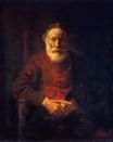 Rembrandt van Rijn - Portrait of an Old Man in Red 1652-1654