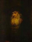 Rembrandt van Rijn - Portrait of a Bearded Man in Black Beret 1654