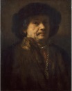 Rembrandt van Rijn - Self-portrait in fur, with chain and earring 1655
