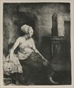 Rembrandt van Rijn - A Woman Seated Before a Dutch Stove 1658