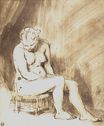 Rembrandt van Rijn - A Seated Female Nude 1660-1662