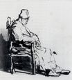 Rembrandt van Rijn - Seated Old Man, possibly Rembrandt`s father