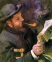 Auguste Renoir - Claude Monet reading A Newspaper 1872