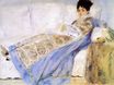 Renoir Pierre-Auguste - Camille Monet Reading 'Le Figaro' 1872