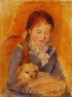 Pierre-Auguste Renoir - Girl with a dog 1875