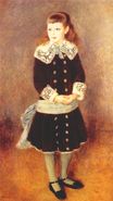 Renoir Pierre-Auguste - Marthe Berard girl wearing a blue sash 1879