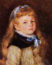 Renoir Pierre-Auguste - Mademoiselle Grimprel in a blue ribbon. Yvonne Grimprel 1880