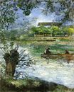 Auguste Renoir - Willows and figures in a boat 1880