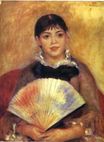 Auguste Renoir - Girl with a fan. Alphonsine Fournaise 1880